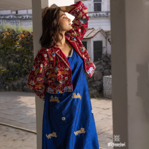 Hand-Embroidered Pink Organza Silk Saree with Floral Zari Work
