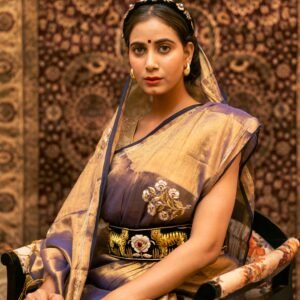 Bottle Green Organza Silk Saree with Rich Zari