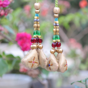 Handcrafted Ethnic Latkan Tassel Set for Lehenga & Blouse (Beaded Hanging Accessories)