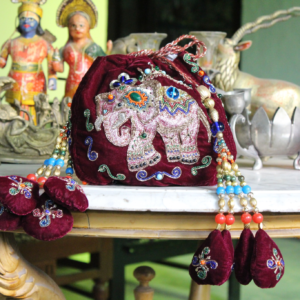 Gajraj Noor Heritage Potli with Royal Handcrafted Embroidery (Luxury Clutch)