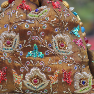 Luxury Ethnic Embroidered Potli Bag with Zari & Sequin Detailing (Traditional Ethnic Clutch)